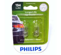 Philips LongerLife 194 4W Due Lampadine Targa Etichetta Luce Ricambio Azione Dot