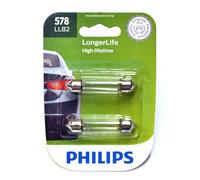 Philips LongerLife 578 12.42W Due Lampadine Interno Mappa Luce Ricambio Per OE