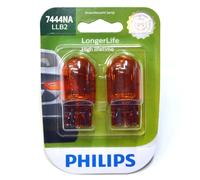 Philips LongerLife 7444NA 28/8W Due Lampadine Anteriore Giro Luci Luce Ricambio