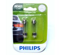 Philips LongerLife DE3423 5W Due Lampadine Targa Piastra Luce Ricambio Orig.
