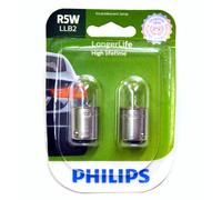 Philips LongerLife R5W 5W Due Lampadine Cappuccio Motore Bay Luce Ricambio Stock