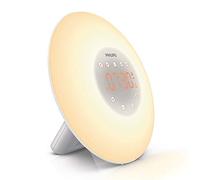 Philips Luce sveglia - Simulazione alba con 2 suoni naturali, radio FM, luce di lettura, funzione snooze (modello HF3505/01)