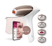Philips Lumea 9900 Series Epilatore a luce pulsata IPL con tecnologie SenseIQ e SkinAI, 4 accessori per viso, corpo, ascelle e zona bikini, con filo e Philips