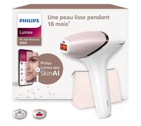 Philips Lumea Serie 9900, dispositivo di depilazione IPL, alternativa alla depilazione laser, tecnologia SenseIQ e SkinAI, 2 accessori per corpo e viso, BRI950/02