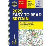 2025 Philip's Easy to Read Road Atlas of Britain (Anello, filo)