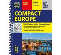 Philip's Maps Philip's Compact Atlas Europe (Anello, filo) Philip's Road Atlases