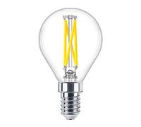 PHILIPS MASTER LED E14 Sferica Filamento Chiara 2.5W 340lm - 922-927 Dim aWarm | Miglior resa cromatica - Dimmerabile - Sostitutiva 25W