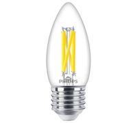 PHILIPS MASTER LED E27 Candela Filamento Chiara 3.4W 470lm - 922-927 Dim aWarm | Miglior resa cromatica - Dimmerabile - Sostitutiva 40W