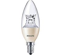 Philips Master LED - Lampadina a candela da 6 W, con attacco E14 e luce a LED soffusa a luminosità regolabile, temperatura di colore: 2200-2700 K, E14, 6 wattsW