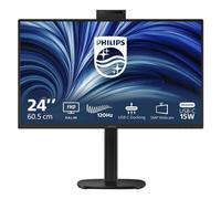 Philips 24B2U3301H Monitor 24 Pulgadas 120Hz Panel IPS, 4ms GtG, Adaptive Sync, Altavoces, Webcam, Altura Ajustable, (1920x1080 HDMI 1x 1.4 DP 1x 1.4 USB Hub) Negro