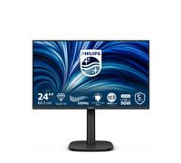 Philips Monitor 24B2U3601 da 23,8 pollici WQHD 120 Hz, pannello IPS, GtG 4 ms, Adaptive Sync, regolazione altezza, altoparlanti, (2560 x 1440 HDMI 1x 2.1 TMDS DP 1x 1.4 Hub USB) Nero