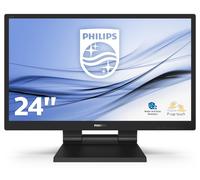 Philips monitor touch 23,8 led ips 16:9 fhd 5ms 250cdm, vga/dvi/dp/hdmi, ip54, multimediale