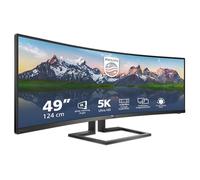 Philips Monitors 498P9 Monitor Curvo Dqhd Da 49 pollici, Regolabile In Altezza 5120 x 1440, 70 Hz, Hdmi 2.0, Displayport, Usb Hub, Nero