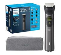 Philips Multigroom Series 9000 24 in 1 Trimmer Kit per la cura della barba, dei capelli e del corpo | Pettine di precisione con lame in acciaio autoaffilanti, tecnologia BeardSense, impermeabile