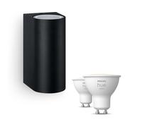 Philips Nightingale Lampada da Parete per Esterni Nera + Faretto Connesso GU10 White