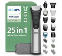 Philips Norelco All-in-One 9000 - Rasoio 25 in 1, per viso, capelli e corpo | Premium All-in-One Grooming, 27 impostazioni di lunghezza, lame interamente in metallo, tecnologia BeardSense, durata 6 ore