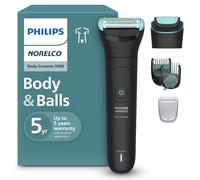 Philips Norelco Body Groomer 5000 Series, rasoio e regolabarba per capelli intimi da uomo con finiture intercambiabili e regolabili, testine di rasatura integrali, 100% impermeabile, BG5490/50