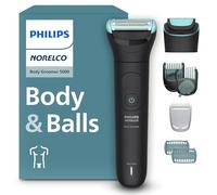 Philips Norelco Body Groomer serie 5000, rasoio per capelli intimi da uomo con doppia testina 100% impermeabile e due pettini bidirezionali, BG5495/50