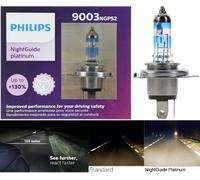 Philips Notte Guida Platino 9003 H4 67/60W Nebbia Testa Luce Ricambio Upgrade