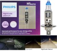 Philips Notte Guida Platino H1 55W Due Lampadine Faro Basso Fascio Ricambio OE
