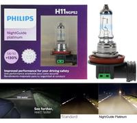 Philips Notte Guida Platino H11 55W Due Lampadine Nebbia Luce Ricambio Plug Play