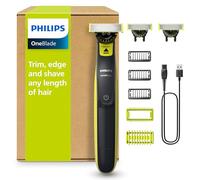 Philips OneBlade 360 Autentico Regolabarba elettrico per viso e corpo, rasoio e spazzola per il corpo, 3x 360 lame, 3x pettine per barba (1,3,5 mm), 1x kit per il corpo, QP2824/31