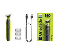 Philips Oneblade 360 QP2724/23 Viso Rasa Accorcia Definisce 1X Fogli, 3X Combs