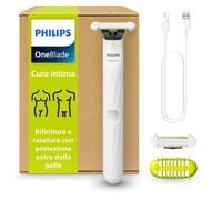 Philips OneBlade Intimate, cura intima, rifinitura e rasatura con protezione extra della pelle, Rasatura precisa e confortevole - senza radere completamente a zero, modello QP1924/30