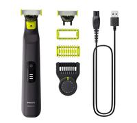 Philips OneBlade Pro 360 Face & Body Rasoio, Regolabarba e Rifinitore con Pettine di Precisione Regolabile 14 Lunghezze QP6542/15