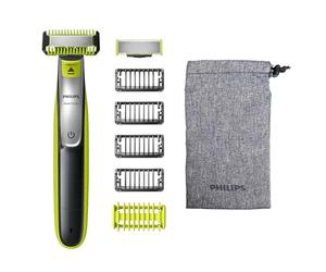 Philips OneBlade QP2630/30, Rasoio Elettrico Face + Body, Utilizzo Wet&Dry, Include 1 Lama Viso, 1 Lama Corpo e 5 Pettini