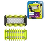Philips OneBlade QP610/50 Rasoio Face + Body, Kit Corpo con 1 Lama, 1 Pettine Corpo, 1 Guaina Protettiva per Aree Sensibili