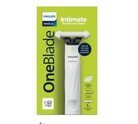 Philips OneBlade, rasoio intimo con lama di protezione per la pelle, impermeabile, ricaricabile, bianco