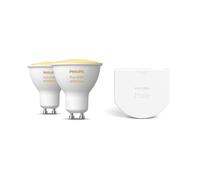 Philips Pacchetto: 2x Hue White Ambiance GU10 + modulo interruttore a parete