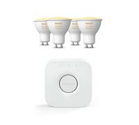 Philips Pacchetto: 4x Hue White Ambiance GU10 + Hue Bridge