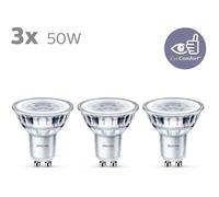 Philips, pacchetto di 3 lampadine GU10 LED 50W, bianco caldo