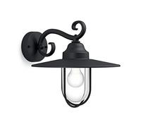 Philips Lighting Pasture Lampada da Parete Plafoniera Illuminazione Giardino Ambienti Esterni Design Vintage Black Edition, Nickel, 30 x 36 x 30 cm