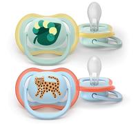 Philips PHILIPS AVENT SUCCHIETTI AIR 0-6M VERDE CON FOGLIA AZZURRO CON LEOPARDO 2 PEZZI