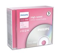 Philips PHOV-RW4754JC Media Box DVD-RW vuoto da 5 pezzi, la confezione può variare
