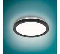 Philips LED Plafoniera con telecomando, Rotonda, 30 cm, luce bianca dimmerabile, senza sfarfallio o abbagliamento, design moderno, Nera