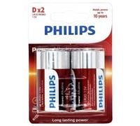 2 Philips Power Alkaline D Lr20 Batterie 1.5v Mono Mn1300 2bl Scadenza 2030