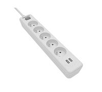 Philips Presa a 5 prese, SPN3052WB/19, 230 V, bianco, con interruttore principale