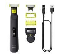 PHILIPS QP6542/15 RASOIO BARBA ONEBLADE PRO 14 REGOLATORI LAMA ACCIAIO - Rasoio e regolabarba multifunzione per viso e corpo