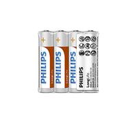 Philips R03L4F/10 LongLife Batteria, 1.5 V, 7.5Philips Batterie AAA - R03L4F - Confezione da 4 Batterie - Tecnologia al Cloruro di Zinco - Durata di Conservazione di 3 Anni
