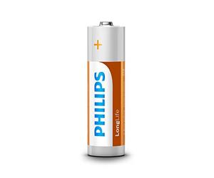 Philips R6L4F/10 LongLife Batteria, 1.5 V, 18 g, Arancione