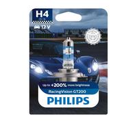 Philips RacingVision GT200 H4 lampadina fari auto 200% blister singolo