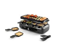 Philips Raclette Grill 3000, 2 in 1, Controllo della temperatura, 1400W | Griglia raclette per 8 persone, Ampia superficie di cottura, 8 pentolini, Rivestimento antiaderente, Senza PFAS (HD6412/95)