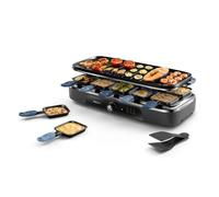Philips Raclette Grill 5000, 2 in 1, Controllo della temperatura, 1500W | Griglia raclette per 10 persone, Ampia superficie di cottura, 10 pentolini, Rivestimento antiaderente, Senza PFAS (HD6421/85)