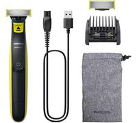 Philips Rasoio Elettrico OneBlade Regolabarba x2 Lama Rotanti 360° Per Barba