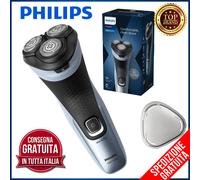 Philips Rasoio elettrico Tagliabarba elettrico Regolabarba 3 Testine Colore Blu