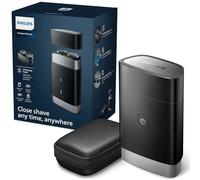 Philips Rasoio portatile, rasoio elettrico a secco e umido, sistema di lame ComfortCut, testine flottanti 3D, design compatto, batteria potente, modello PQ888/06